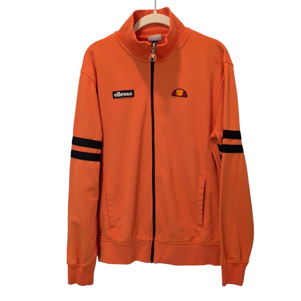 Ellesse Men's Sz M Orange Roma Track Jacket Full Zip Soccer Football